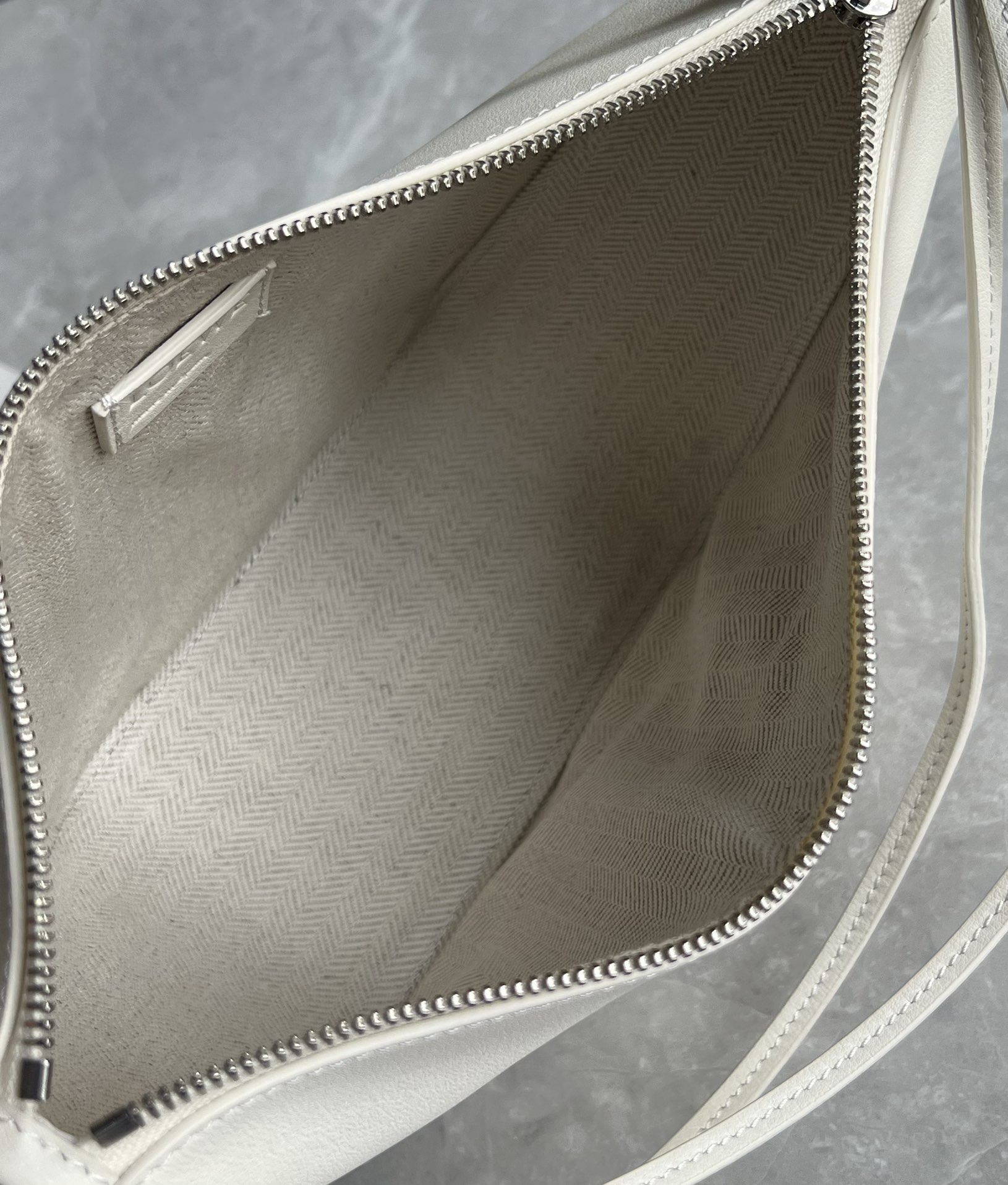 Loewe Mini Hammock Hobo Bag in Classic Calfskin White